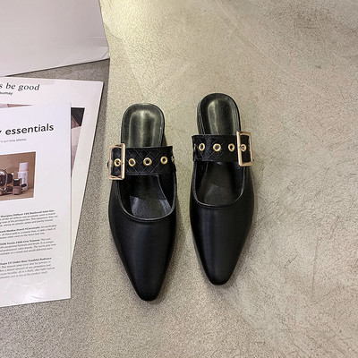 Papuci de dama eleganti model ascutit cu catarama