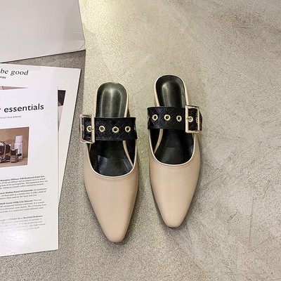 Papuci de dama eleganti model ascutit cu catarama