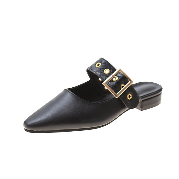 Papuci de dama eleganti model ascutit cu catarama