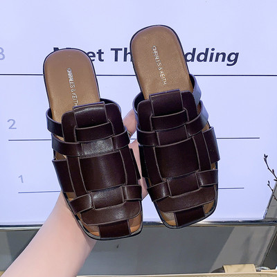 Papuci de dama din imitatie de piele cu talpa plata - trei culori