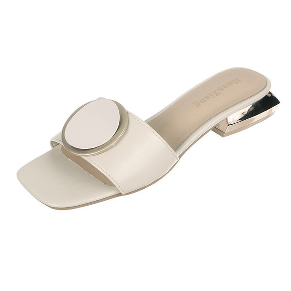 Papuci eleganti de dama cu catarama si toc