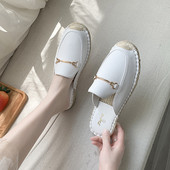 Papuci de dama moderni model oval cu talpa plata