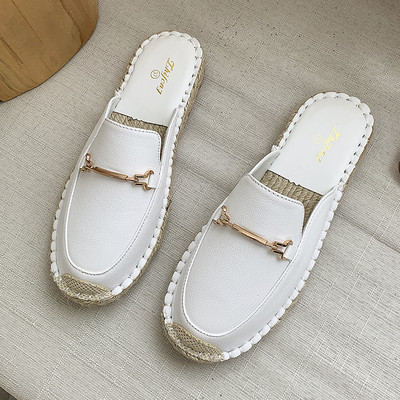 Papuci de dama moderni model oval cu talpa plata