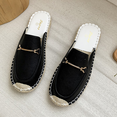 Papuci de dama moderni model oval cu talpa plata