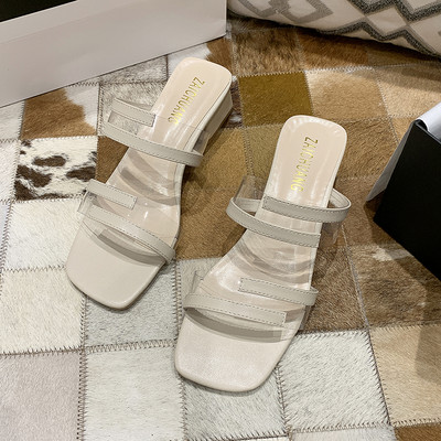 Actuali papuci de dama cu toc inalt model curat