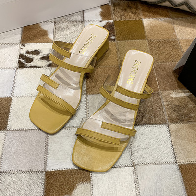 Actuali papuci de dama cu toc inalt model curat