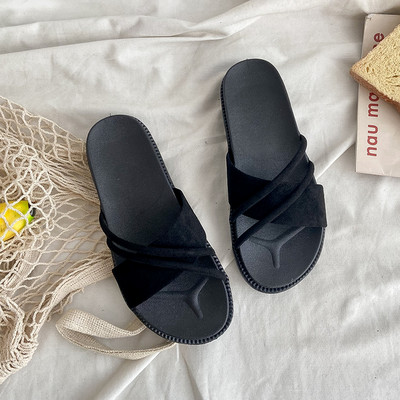 Papuci casual dama cu talpa plata din piele intoarsa ecologica