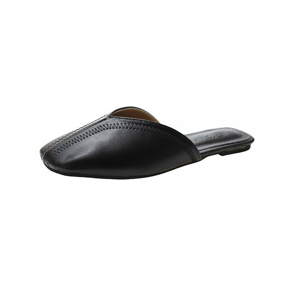 Casual παντόφλες με επίπεδη σόλα από οικολογικό δέρμα