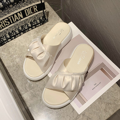 Papuci topici dama cu talpa plata model uni