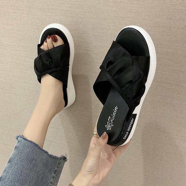 Papuci topici dama cu talpa plata model uni