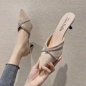 Papuci de dama eleganti in doua modele cu toc inalt