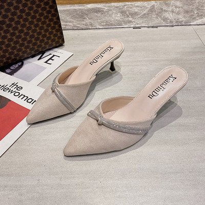 Papuci de dama eleganti in doua modele cu toc inalt