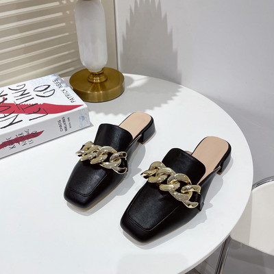 Papuci casual dama din piele in trei culori