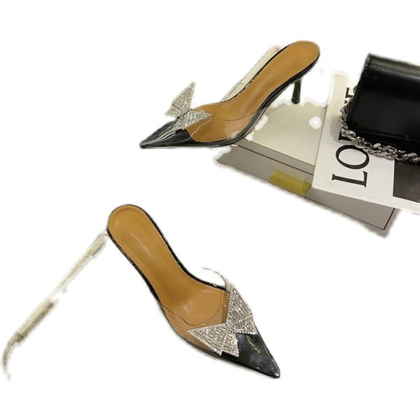 Jauns smailu sieviešu čību modelis ar lentīti un 7 cm augstu papēdi