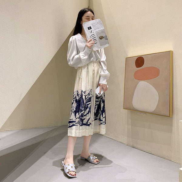 Γυναικείες έκο δερμάτινες παντόφλες με τρουξ και επίπεδη σόλα