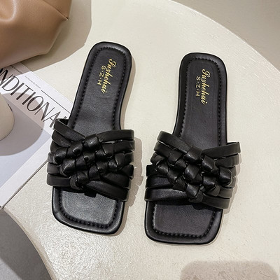 Papuci de dama din imitatie de piele in mai multe culori