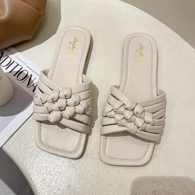 Papuci de dama din imitatie de piele in mai multe culori