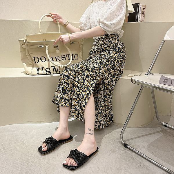 Papuci de dama din imitatie de piele in mai multe culori