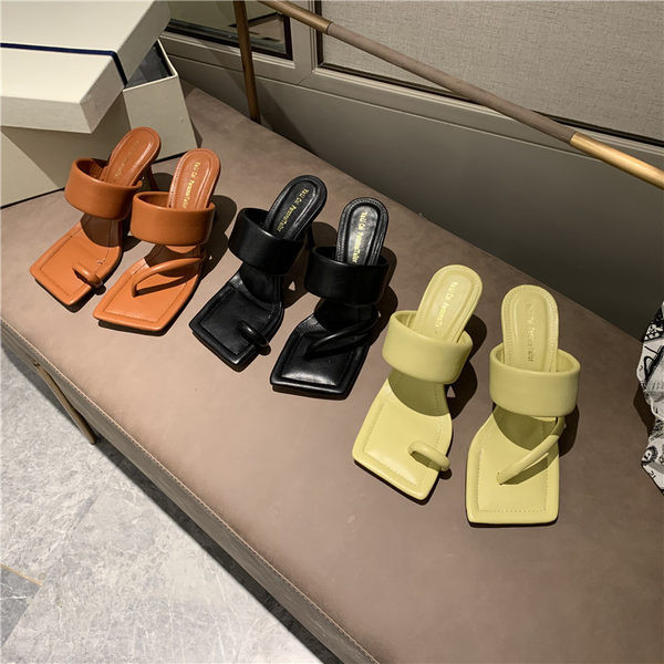 Model nou de papuci de dama din piele artificiala cu toc inalt de 7 cm