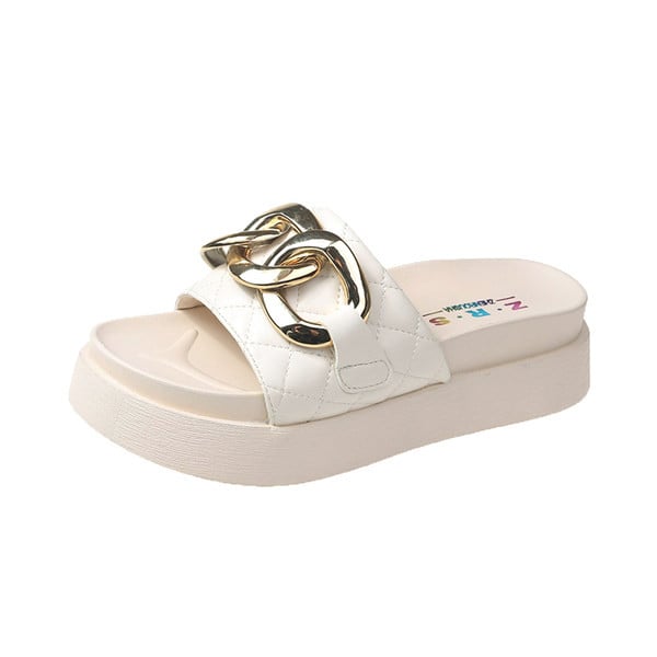 Κομψές παντόφλες με πόρπη και επίπεδη σόλα για γυναίκες