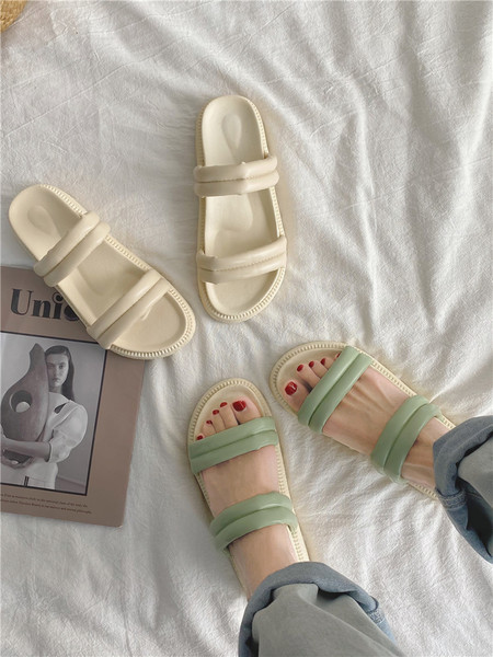 Papuci casual model uni cu talpa plata pentru femei