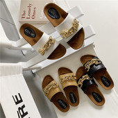 Papuci casual dama cu decor metalic - patru culori