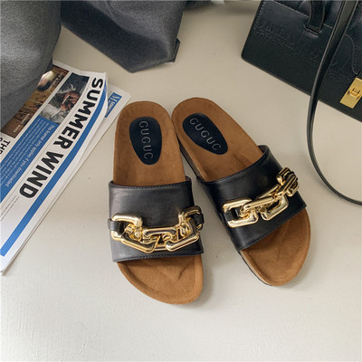 Papuci casual dama cu decor metalic - patru culori