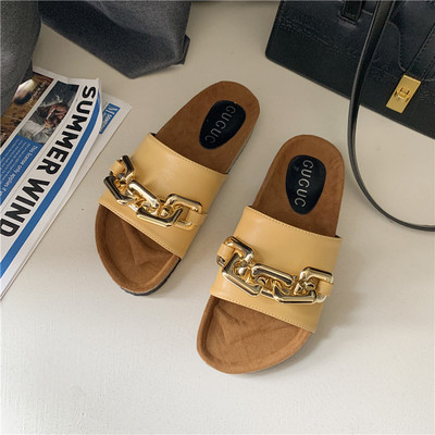 Papuci casual dama cu decor metalic - patru culori