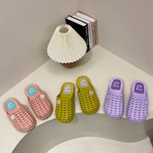 Papuci de damă din cauciuc cu talpă plată în trei culori