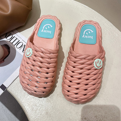 Papuci de damă din cauciuc cu talpă plată în trei culori