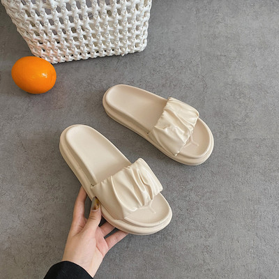 Papuci de dama cu talpa plata, model uni