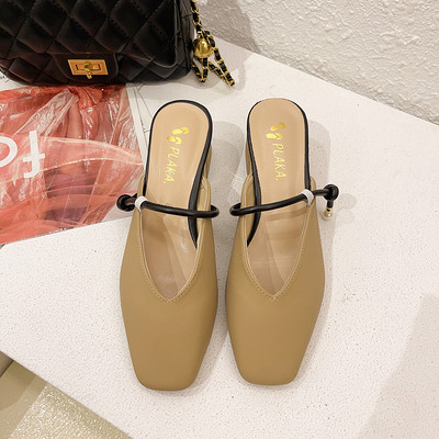 Κομψές παντόφλες κλειστό μοντέλο με τακούνι για γυναίκες