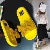 Papuci casual dama cu panglica si talpa plata in patru culori