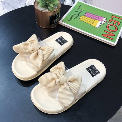 Papuci casual dama cu panglica si talpa plata in patru culori