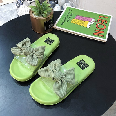 Papuci casual dama cu panglica si talpa plata in patru culori