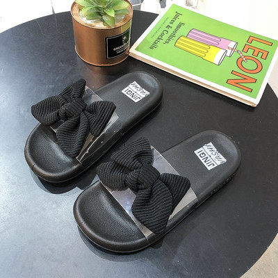 Papuci casual dama cu panglica si talpa plata in patru culori