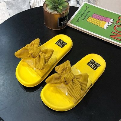 Papuci casual dama cu panglica si talpa plata in patru culori