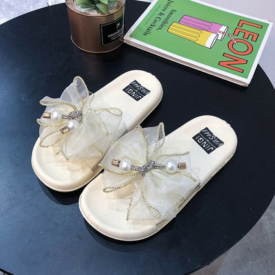 Casual παντόφλες με κορδέλα και επίπεδη σόλα σε τρία χρώματα