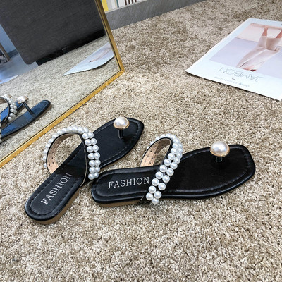 Papuci topici cu perle pentru femei