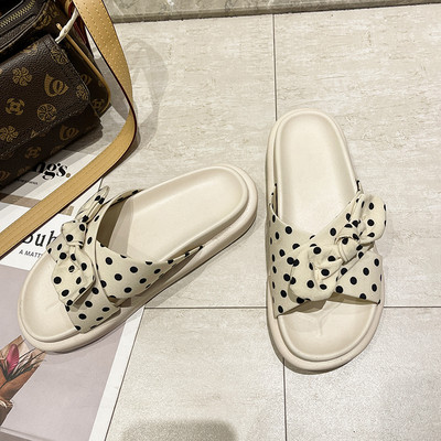 Casual παντόφλες με κορδέλα και επίπεδη σόλα για γυναίκες