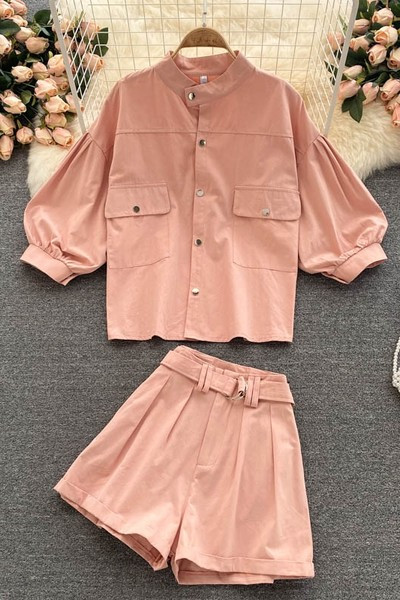 Ženski komplet iz dva dijela u rozoj boji