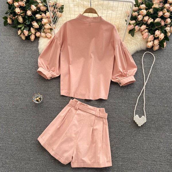 Ženski komplet iz dva dijela u rozoj boji