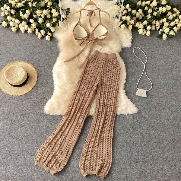 Set modern de vară pentru femei din două părți în trei culori