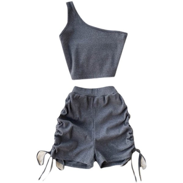 Set de vară pentru femei din două părți maiou și pantaloni scurți