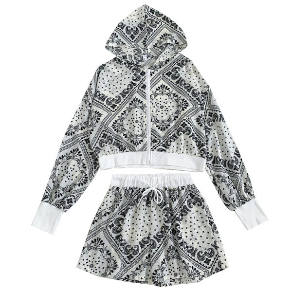 Set modern pentru femei din două părți - alb și negru