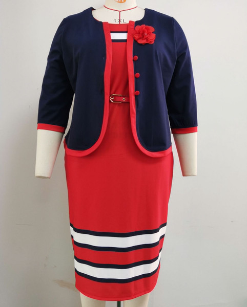 Ženski komplet haljina i sako na gumbe