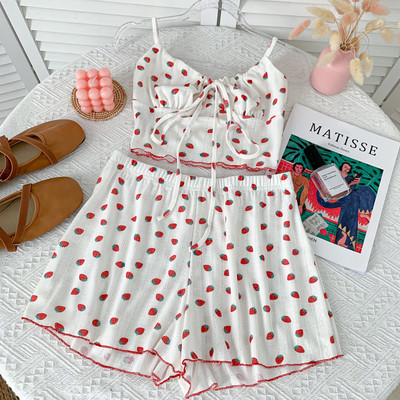 Jauna modeļa sieviešu topu un šortu komplekts