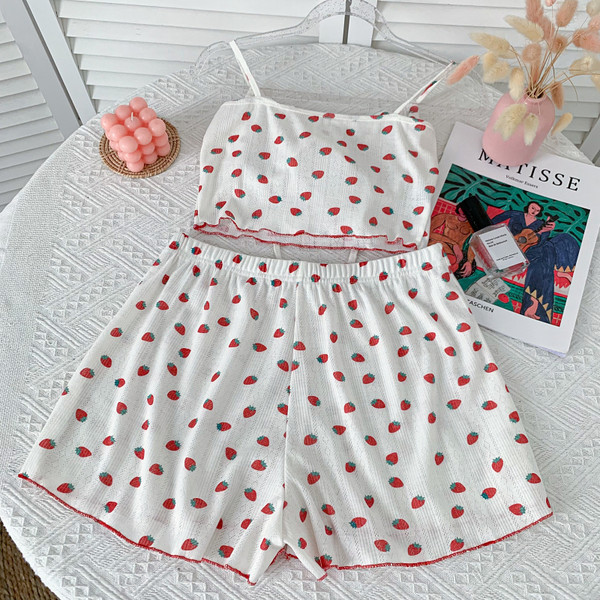 Jauna modeļa sieviešu topu un šortu komplekts