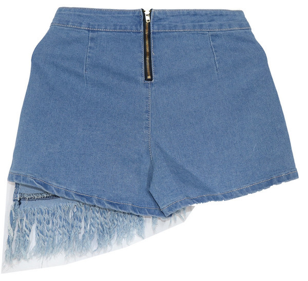 Stilīgs sieviešu džinsa svārku un īsās jakas komplekts