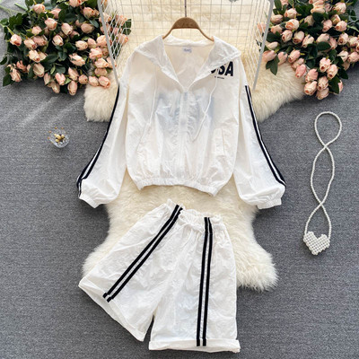 Set pentru femei din două părți cu glugă